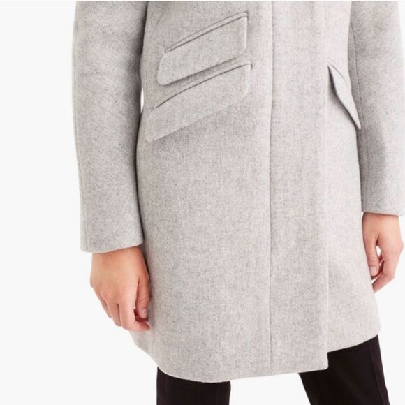 J. Crew Cocoon coat in Italian stadium-cloth wool blend Zip Jacket Grey Size - Picture 11 of 13